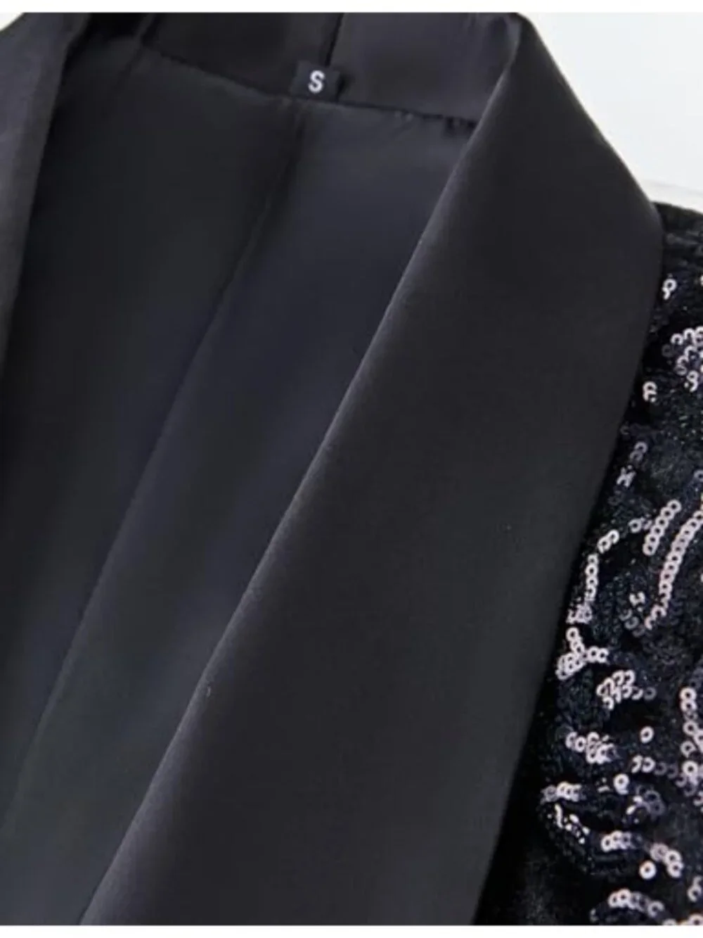Men's Sequin Velvet Shawl Collar Blazer for Wedding Party